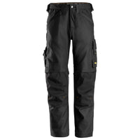 Snickers 6324 Allroundwork Canvas Stretch Work Trousers Black Black Main