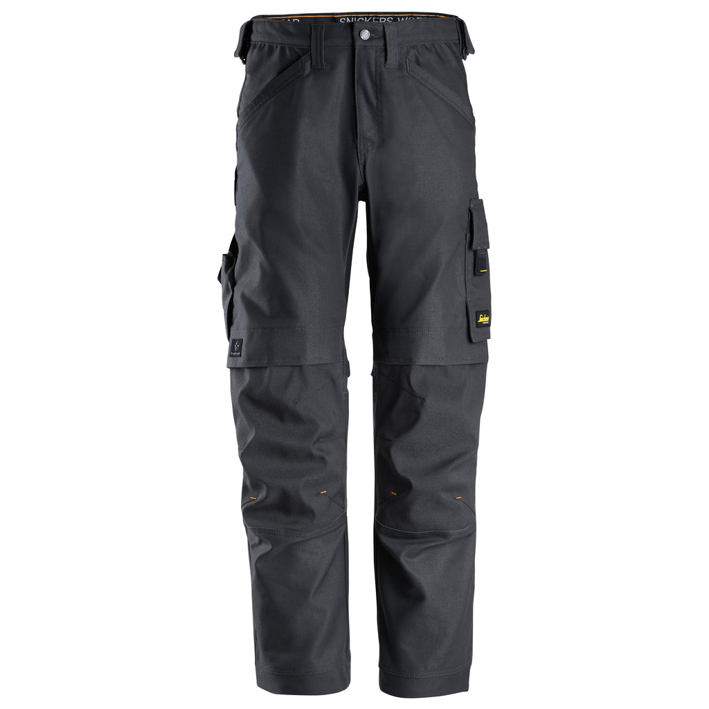 Snickers 6324 Allroundwork Canvas Stretch Work Trousers Steel Grey Steel Greey Main