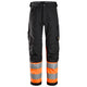 Snickers 6339 Highvis Class 1 Trousers Black Hi Vis Orange Main