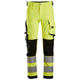 Snickers 6343 Highvis Class 2 Stretch Trousers Hi Vis Yellow Black Main