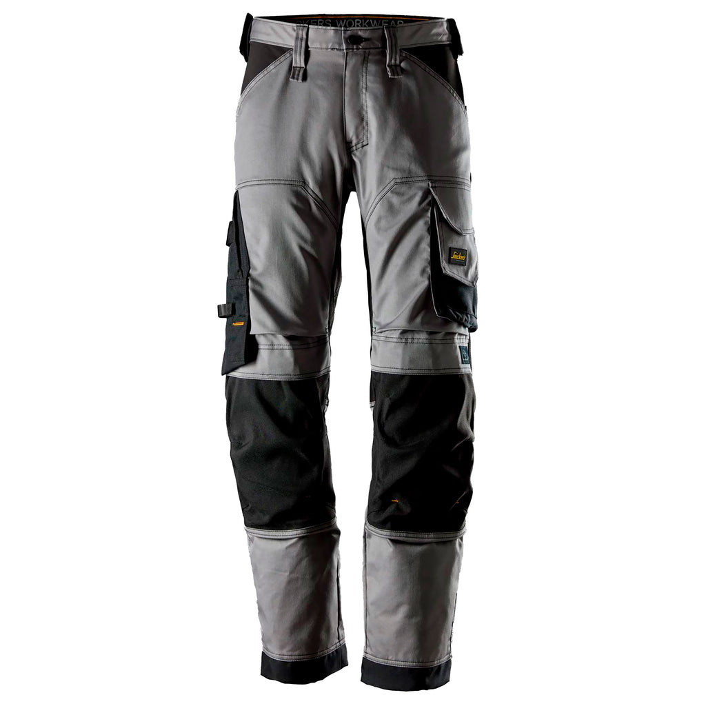 Snickers 6351 Allroundwork Stretch Loose Fit Work Trousers Grey Black Main