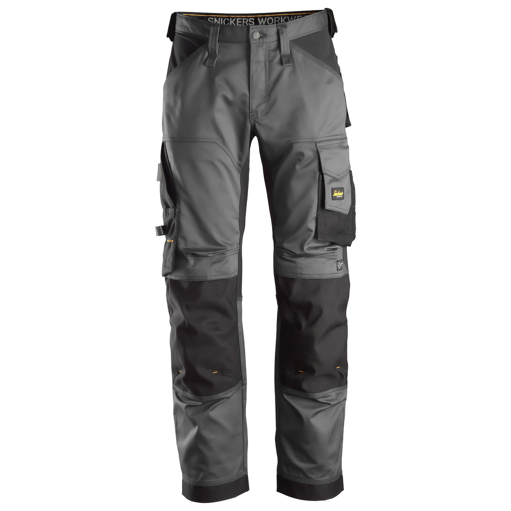 Snickers 6351 Allroundwork Stretch Loose Fit Work Trousers Steel Grey Black Main