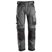 Snickers 6351 Allroundwork Stretch Loose Fit Work Trousers Steel Grey Black Main
