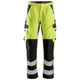 Snickers 6364 Protecwork Trousers Reinforced Highvis Class 2 Hi Vis Yellow Navy Main