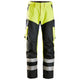 Snickers 6365 Protecwork Trousers Reinforced Front Of Leg Highvis Class 1 Hi Vis Yellow Navy Main