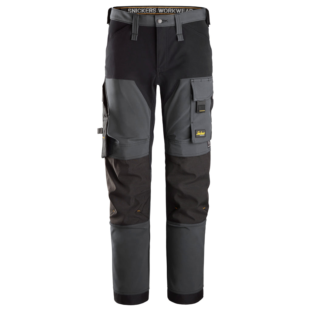 Snickers 6375 Allroundwork 4Way Stretch Trousers Steel Grey Black Main
