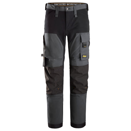 Snickers 6375 Allroundwork 4Way Stretch Trousers Steel Grey Black Main