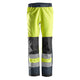 Snickers 6530 Highvis Class 2 Waterproof Shell Trousers Hi Vis Yellow Navy Main