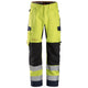 Snickers 6563 Protecwork Waterproof Shell Trousers Highvis Class 2 Hi Vis Yellow Navy Main
