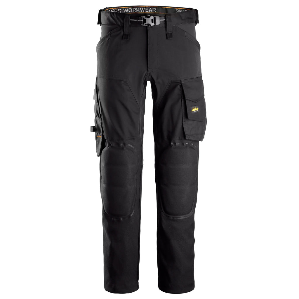 Snickers 6593 Allroundwork Stretch Trousers Capsulized Kneepads Black Black Main