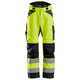 Snickers 6639 Highvis Class 2 375 Insulated Trousers Hi Vis Yellow Black Main