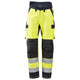 Snickers 6663 Protecwork Insulated Trousers Highvis Class 2 Hi Vis Yellow Navy Main