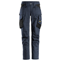 Snickers 6703 Allroundwork Womens Stretch Trousers Without Knee Pockets Navy Black Main