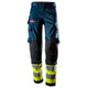 Snickers 6764 Protecwork Womens Stretch Trousers Highvis Class 1 Navy Hi Vis Yellow Main