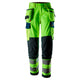 Snickers 6768 Protecwork Womens Stretch Trousers Holster Pockets Highvis Class 2 Hi Vis Yellow Navy Main