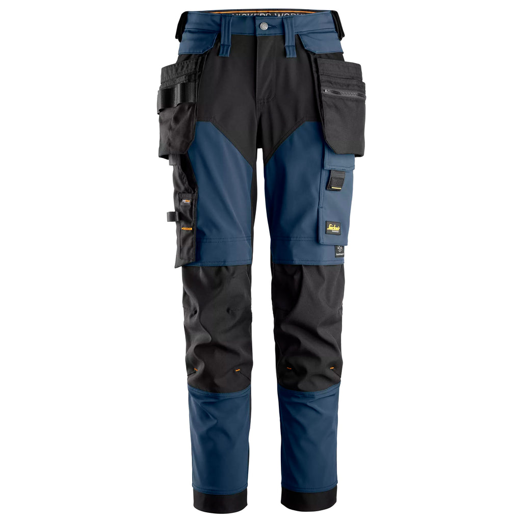 Snickers 6775 Allroundwork Womens 4Way Stretch Trousers Detachable Holster Pockets Navy Black Main
