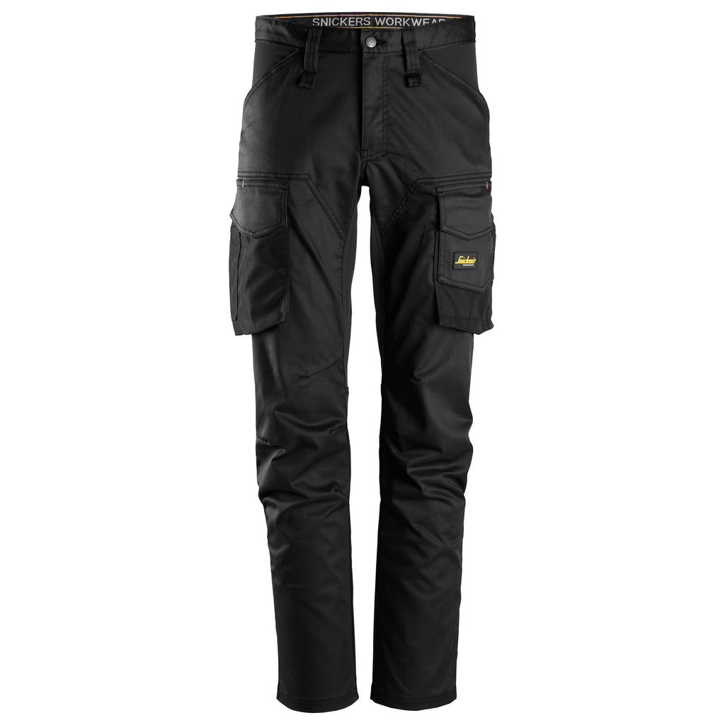 Snickers 6803 Allroundwork Stretch Trousers Without Knee Pockets Black Black Main