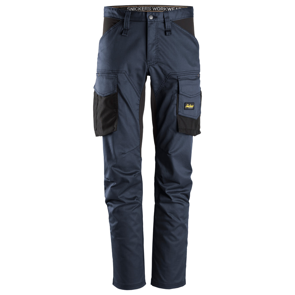 Snickers 6803 Allroundwork Stretch Trousers Without Knee Pockets Navy Black Main