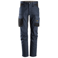 Snickers 6803 Allroundwork Stretch Trousers Without Knee Pockets Navy Black Main