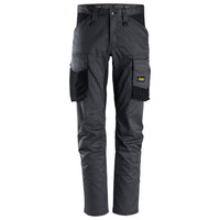 Snickers 6803 Allroundwork Stretch Trousers Without Knee Pockets Steel Grey Black Main