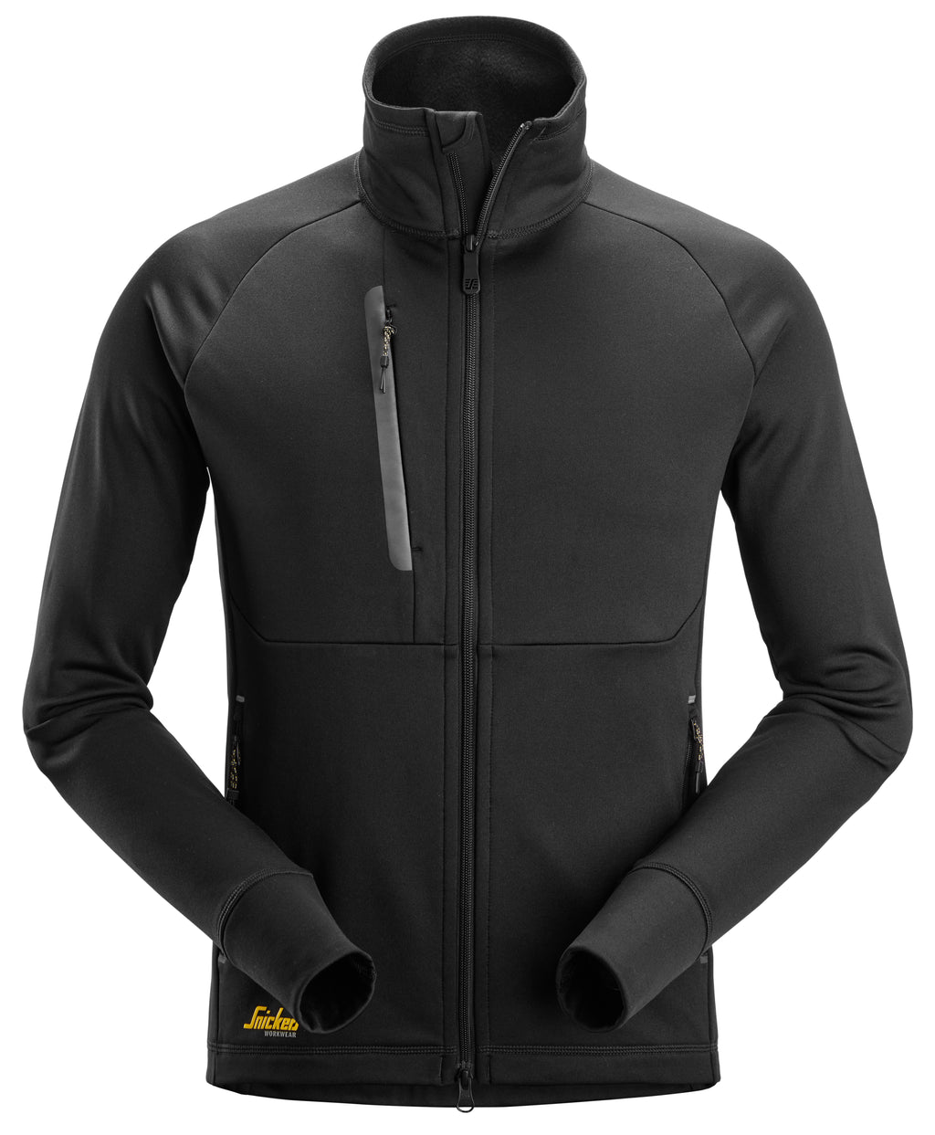 Snickers 8023 FlexiWork, Plain Polartec® Powerstretch Full-Zip Jacket - Black