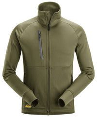 Snickers 8023 FlexiWork, Plain Polartec® Powerstretch Full-Zip Jacket - Khaki Green