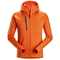 Snickers 8026 FlexiWork, Polartec® Powerstretch Full-Zip Hoodie - Warm Orange