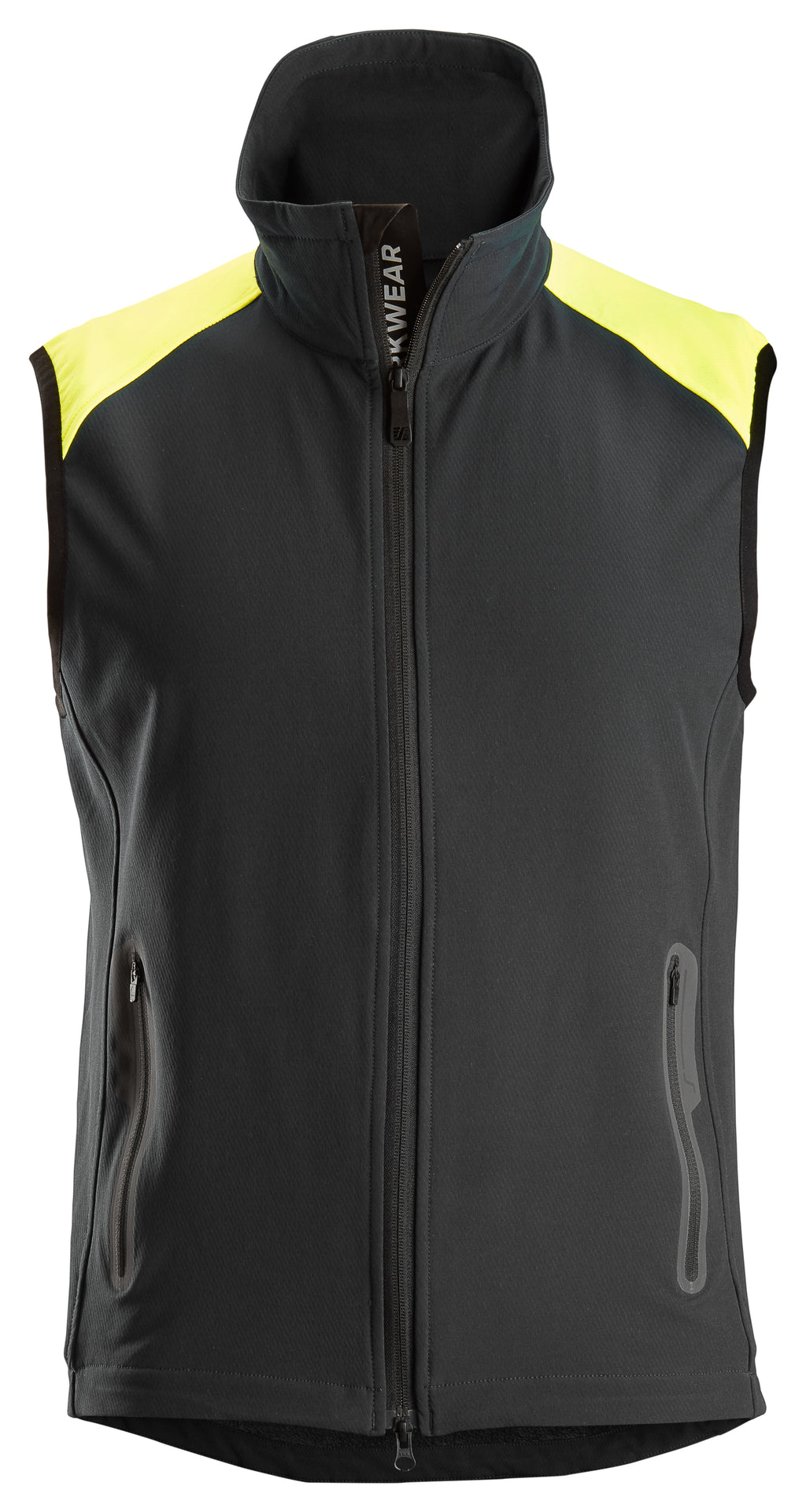 Snickers 8029 FlexiWork, Neon Vest - Black/Neon Yellow
