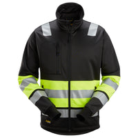 Snickers 8034 Hi-Vis Class 1, Full Zip Jacket - Black/Hi-Vis Yellow
