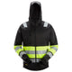 Snickers 8038 Hi-Vis Class 1, Full Zip Hoodie - Black/Hi-Vis Yellow