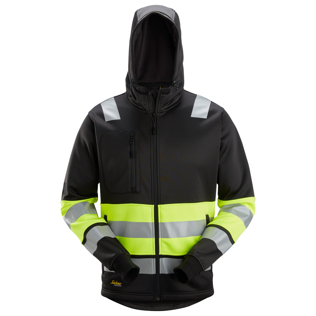 Snickers 8038 Hi-Vis Class 1, Full Zip Hoodie
