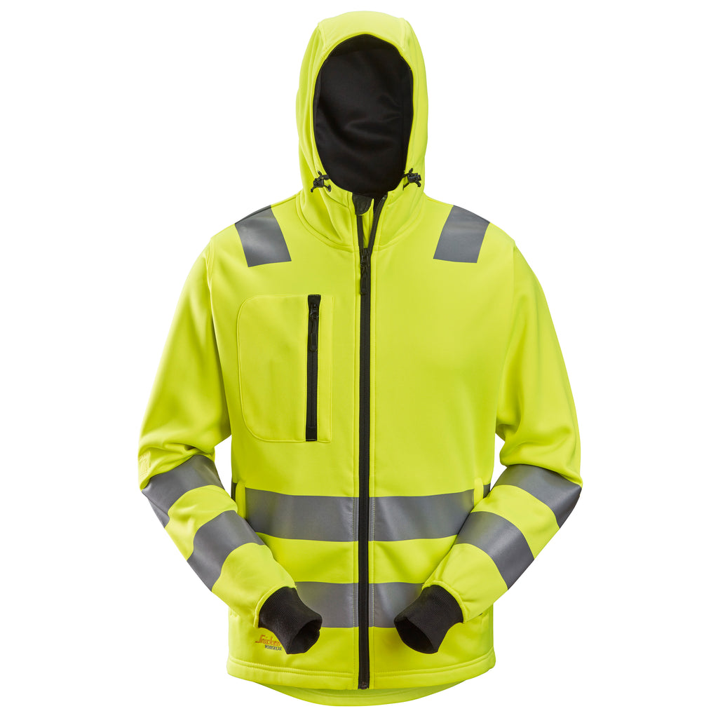 Snickers 8039 Hi-Vis Class 2/3, Full Zip Hoodie