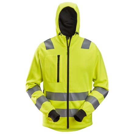 Snickers 8039 Hi-Vis Class 2/3, Full Zip Hoodie