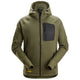 Snickers 8041 FlexiWork, Fleece Hoodie - Khaki Green/Black