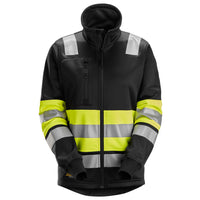 Snickers 8077 Hi-Vis Class 1, Women's Full Zip Jacket - Hi-Vis Yellow/Black