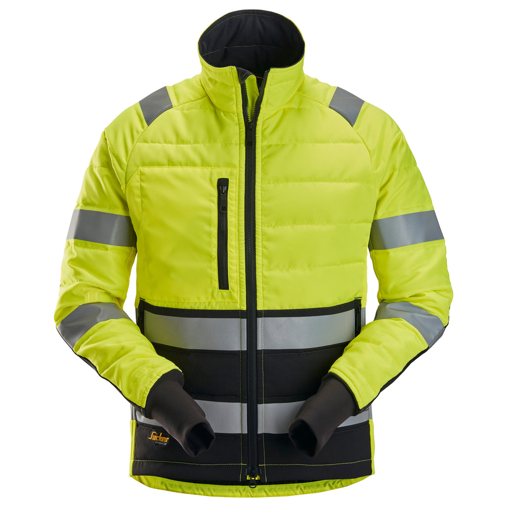 Snickers 8134 Hi-Vis Class 2, Light Padded Jacket - Hi-Vis Yellow/Black