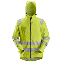 Snickers 8233 Hi-Vis Class 3, PU Rain Jacket - Hi-Vis Yellow/Navy