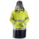 Snickers 8261 ProtecWork, Rain Jacket PU, Hi-Vis Class 3 - Hi-Vis Yellow/Navy