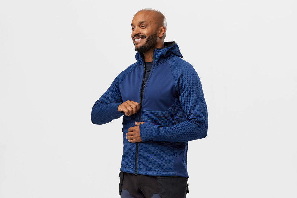 Snickers 8405 FlexiWork, Full-Zip Midlayer Hoodie - Lime/Lime