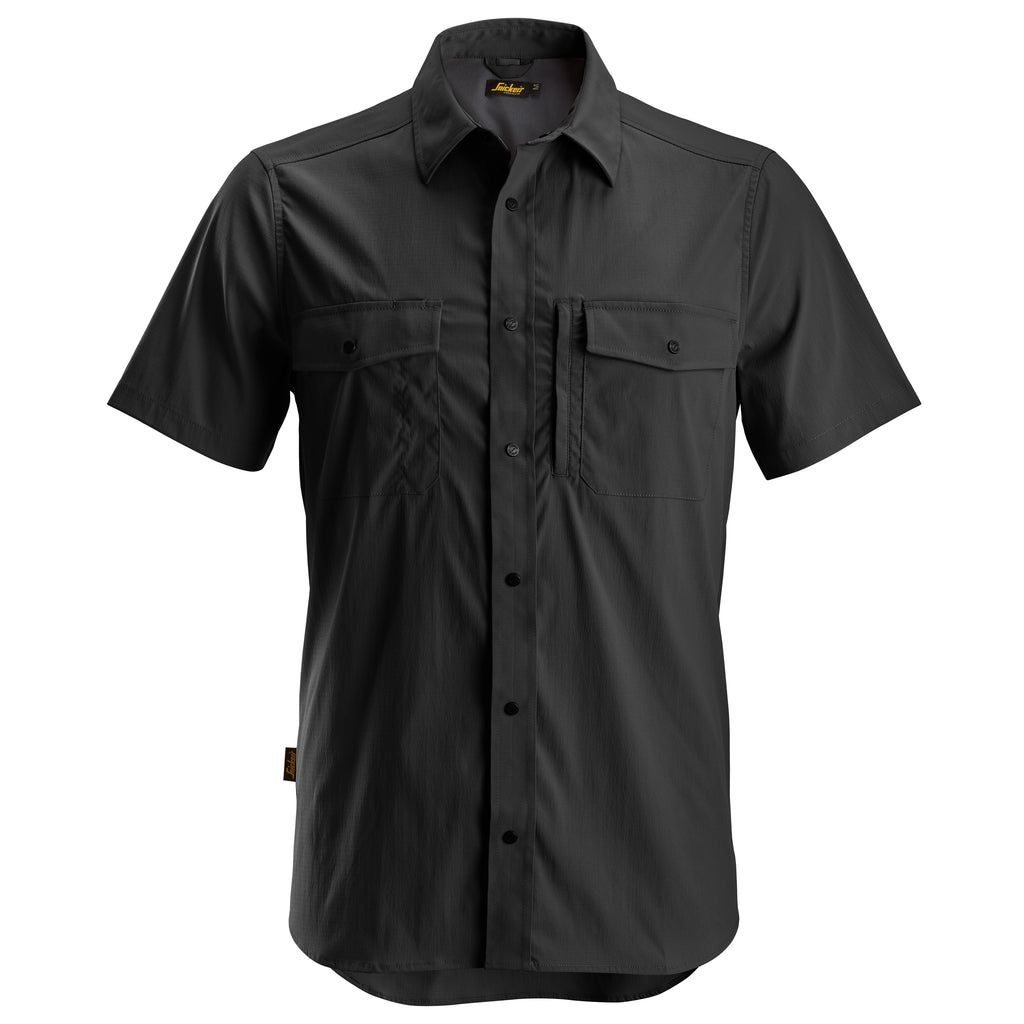 Snickers 8520 LiteWork, Wicking Short Sleeve Shirt - Black
