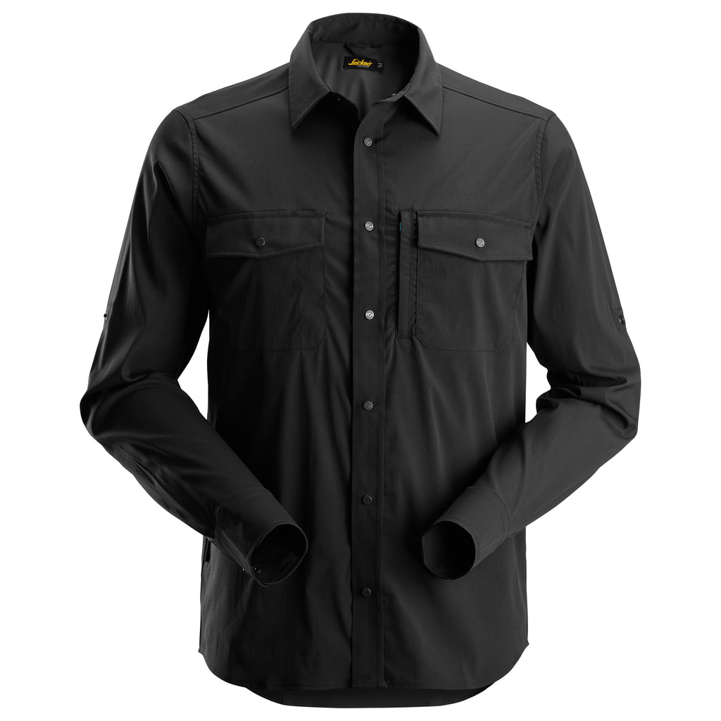 Snickers 8521 LiteWork, Wicking Long Sleeve Shirt - Black
