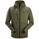 Snickers 9420 Body Mapping Thermal Fleece Full-Zip Hoodie - Khaki Green/Black