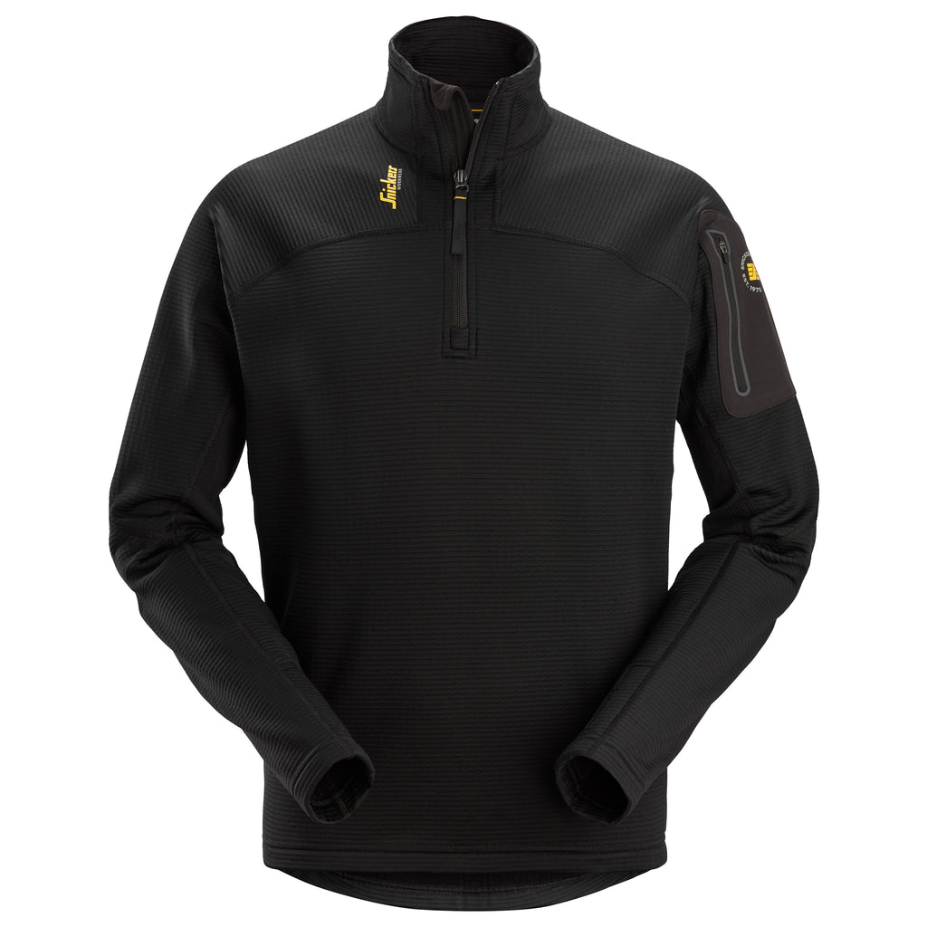 Snickers 9435 Body Mapping ½ Zip Micro Fleece Pullover - Black
