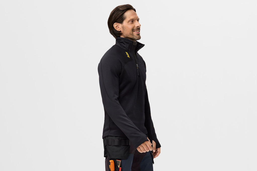 Snickers 9435 Body Mapping ½ Zip Micro Fleece Pullover - Black