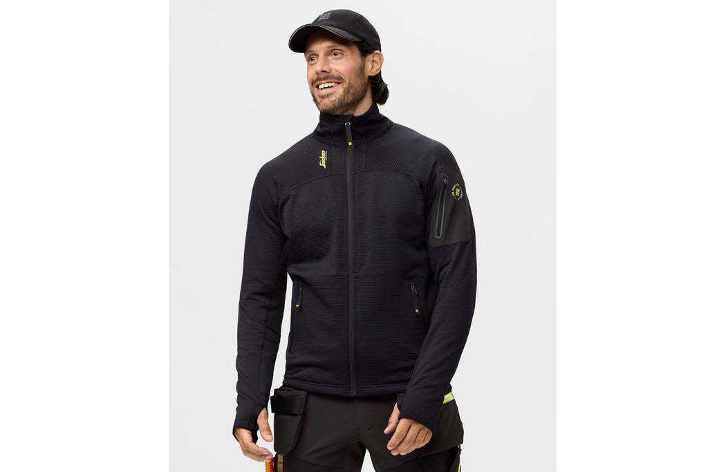 Snickers 9438 Body Mapping Micro Fleece Jacket - Black