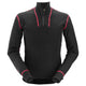 Snickers 9462 ProtecWork, Half Zip Wool Long Sleeve Shirt - Black