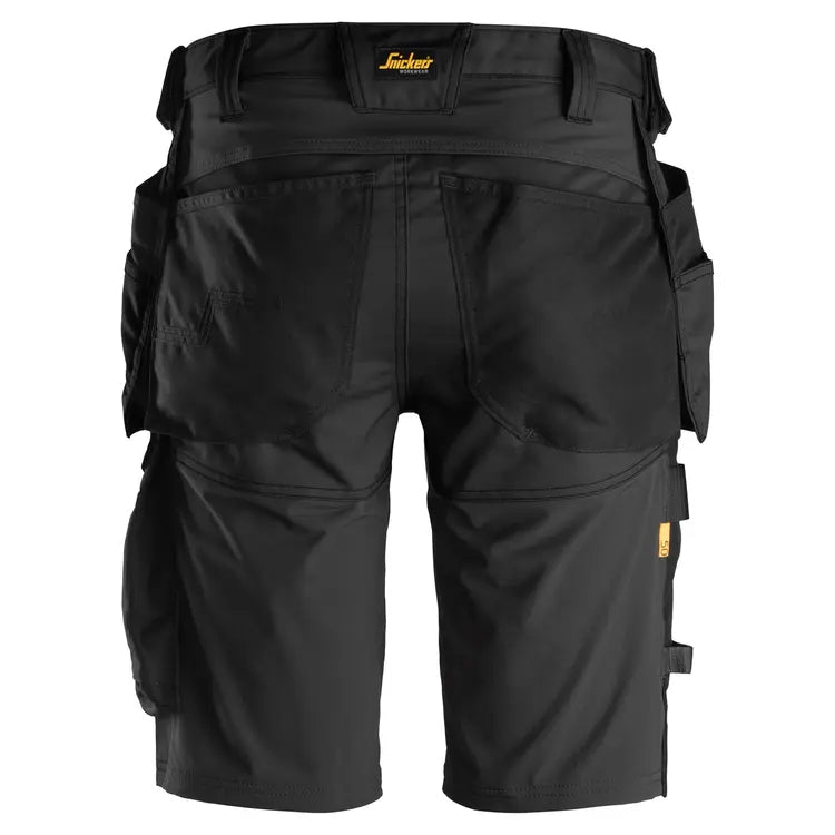 Snickers Allroundwork 6141 Stretch Slim Fit Shorts With Holster Pockets Black / Black