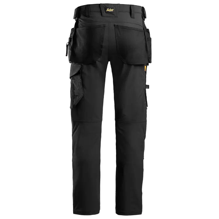 Snickers Allroundwork 6271 Full Stretch Trousers With Holster Pockets Black / Black