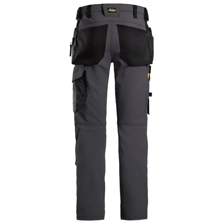 Snickers Allroundwork 6271 Full Stretch Trousers With Holster Pockets Steel Grey / Black