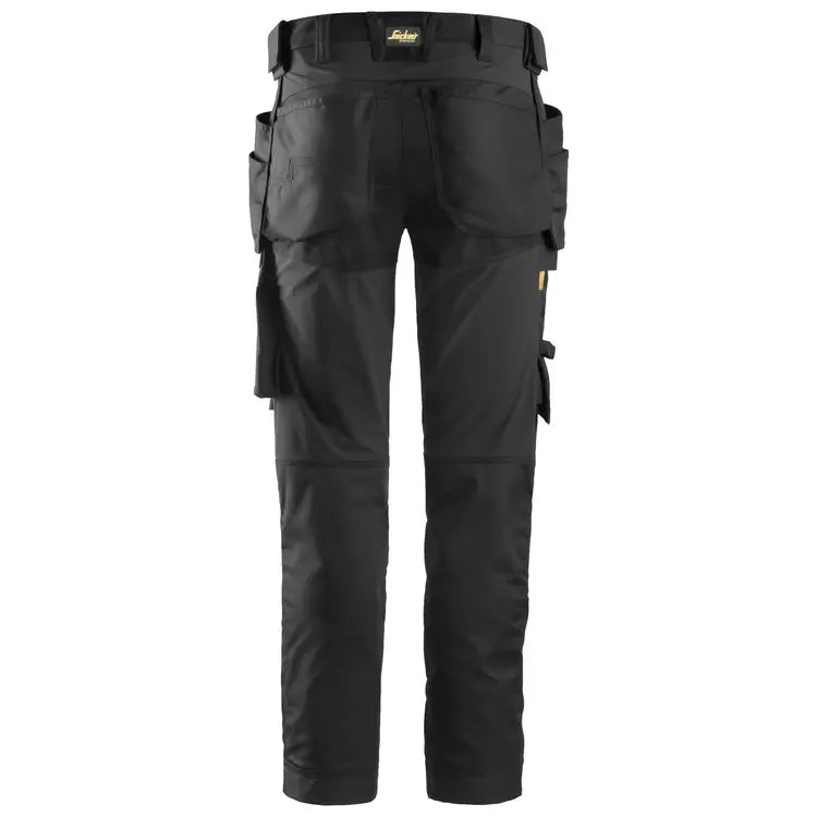 Snickers Allroundwork 6241 Stretch Slim Fit Trousers With Holster Pockets Black / Black